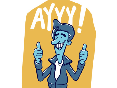 Fonzie ayyy cool customer fonzie leather jacket sketch dailies thumbs up