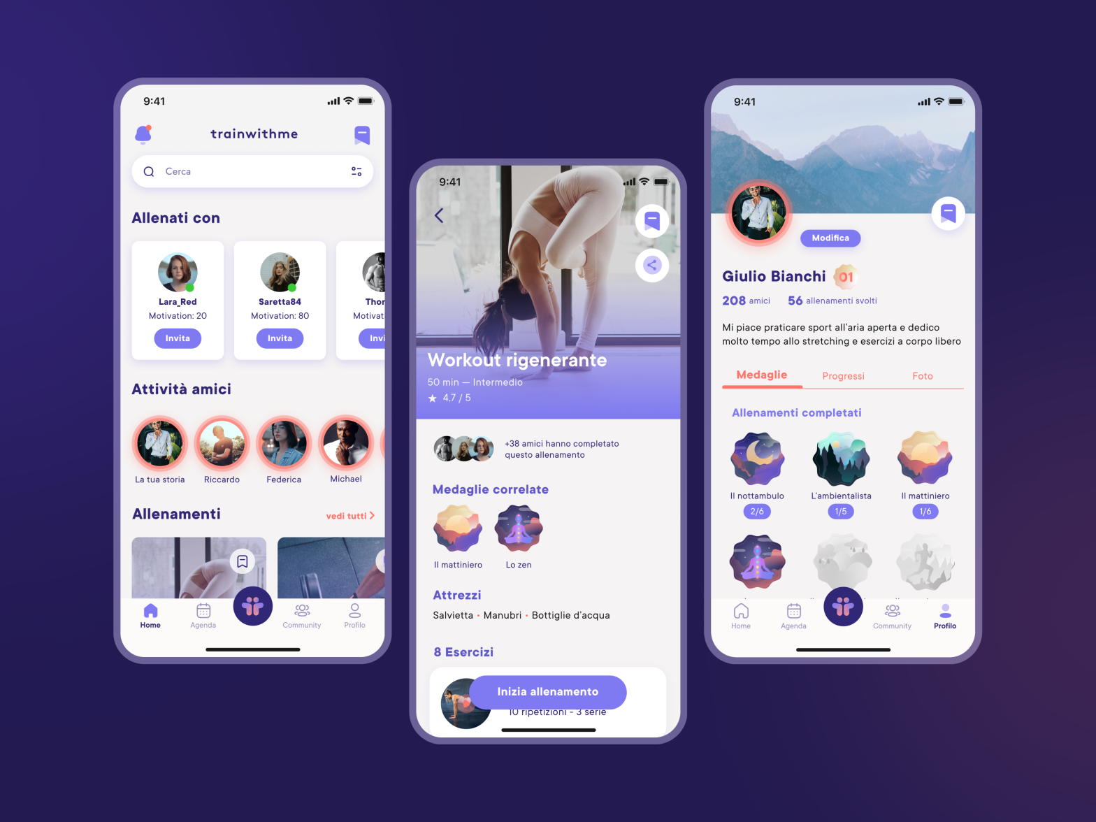 Trainwithme - Fitness App By Giorgio Ferrante On Dribbble