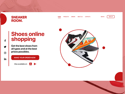 Daily UI Challenge 003 concept e commerce template landing page design landingpage sneaker web website website concept website design