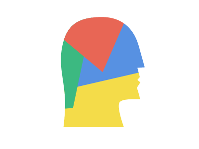 Unused logo color head identity logo person playful