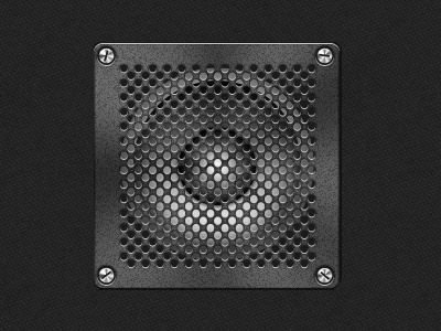 Project Asset: Speaker dark icon media metal music screw sound speaker