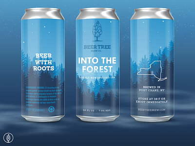 Beer Tree – Into the Forest Final Mockup beer can design forest hop ipa mockup neipa night sky tree woods