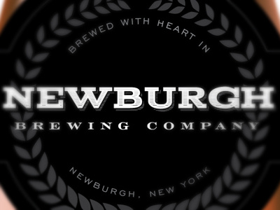 Newburgh Brewing Company Top Label ale beer engraved label two tone