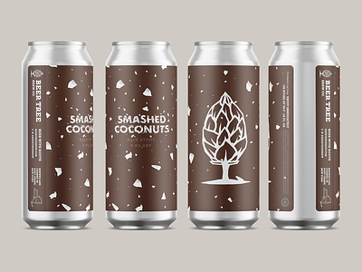 Beer Tree Brew Co - Smashed Coconuts beer art beer can design coconut coconuts design milk stout smash