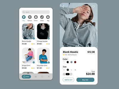 E-commerce mobile design - Dailyui 012 practice 012 clothes commerce daily dailyui e commerce mobile design shop online shopping shopping design store design ui ui design uiux ux