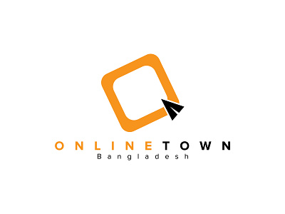 Online Town Bangladesh logo clean gadgets illustrator logo logodesign logotype minimal yellow
