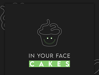 In your face Cakes Logo clean food logo logodesign logotype minimal restaurant