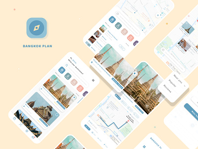 Bangkok Plan app ui mockup app bangkok branding design travel ui ux web website