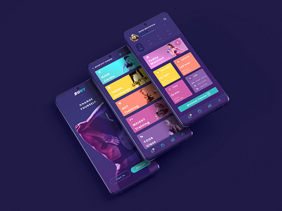 Runy Final presentation branding design exercise app fitness fitness app gradient illustration logo ui ux workout