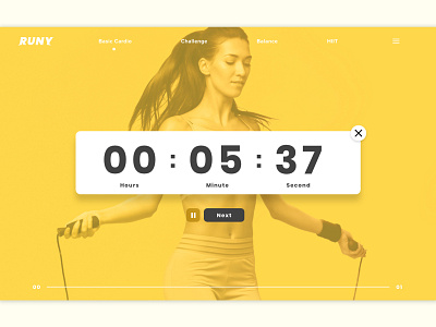 Countdown Timer for #dailyui #014 014 branding daily 100 challenge daily ui dailyui dailyui014 dailyuichallenge exercise ui ux web workout