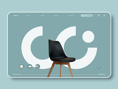 COCO Studio landingpage app branding design furniture logo ui ux web