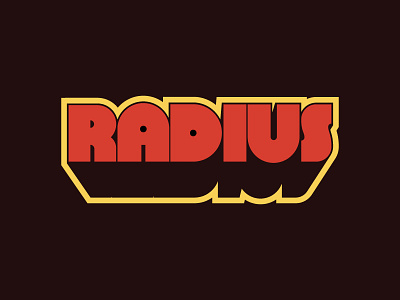 Vintage Radius Movie Title chunky radius typography