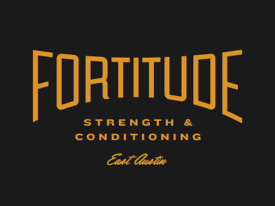 Fortitude Fitness crossfit gym typography