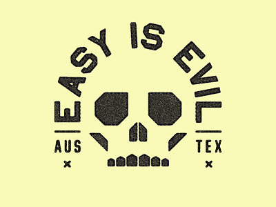 Easy is Evil... crossfit skull