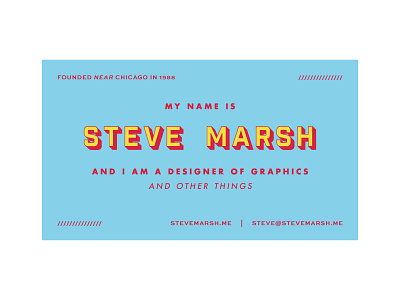 New Year. New Steve. branding business cards typography