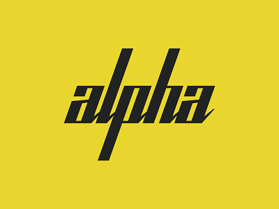 alpha-bet your ass this didn't get picked geometric logotype script