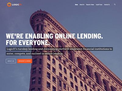 LogicFI - Company Website branding fintech lending startup uxui
