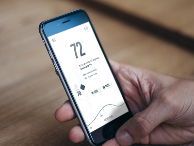 Minimalist Thermostat App UI