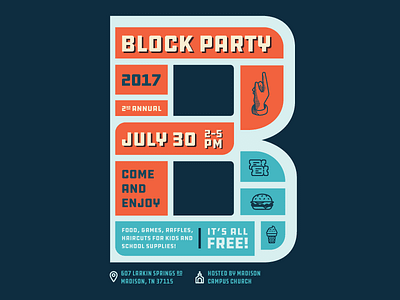 Block Party Poster - Version 3 ddc draplin hardware illustrator poster print