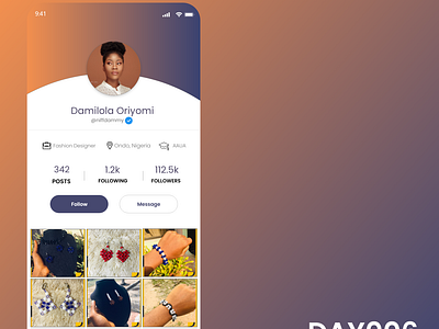 #DailyUI Day006: Design a user profile