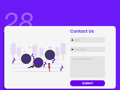 DailyUI Day028: Contact Us