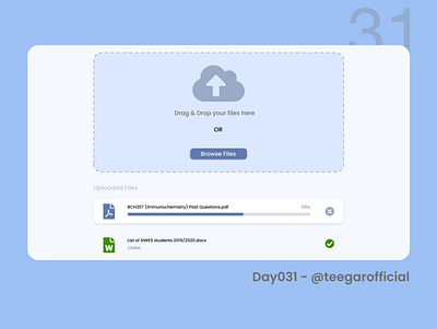 DailyUI Day031: File Upload app branding dailyui dailyuichallenge design logo minimal typography ui ux