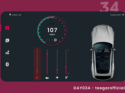 DailyUI Day034: Car Interface app branding dailyui dailyuichallenge design minimal ui ux web website