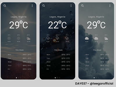 DailyUI Day037: Weather