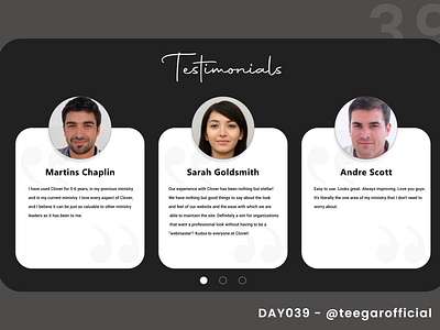 #DailyUI Day039: Testimonals app branding dailyui dailyuichallenge design flat illustration minimal ui ux web website