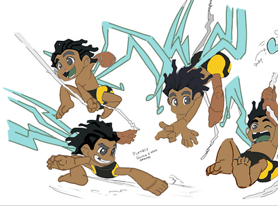 Anansi: The Spider boy collaboration concept art illustration