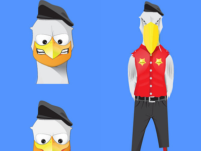 Captain Stork character illustration