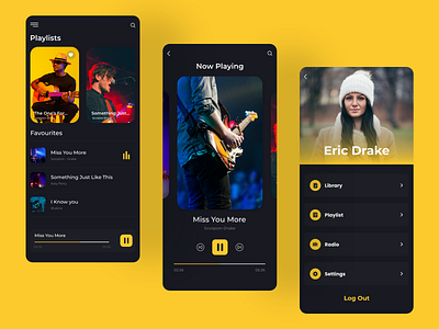 Music App appconcept appdesign artist branding design hiphop mobile app music app music player musically musician player playlist song ui uidaily userinterface ux webdesign