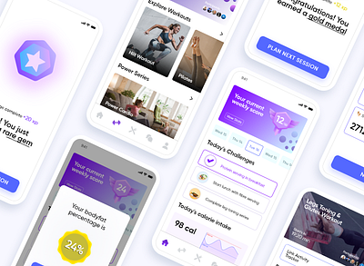 Gamified habit building app design product ui ux