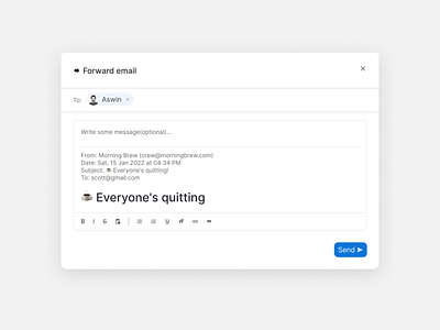 Forward Email - Email Client design email ui ux