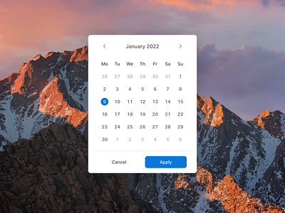 Date Picker app calendar date design ui ux