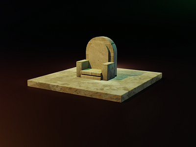 Stone Chair 3d 4d blender cinema4d design illustration maya