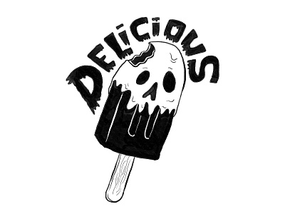 delicious cold death ice cream inktober melting poison popsicle skull tattoo