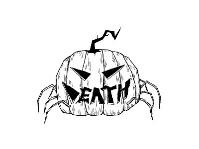 pumpkin black and white death halloween ink inktober pumpkin scary spider tattoo