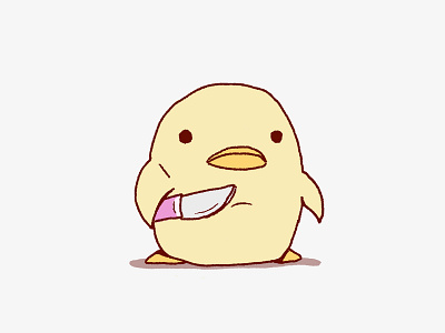 duck cute duck funny knife meme