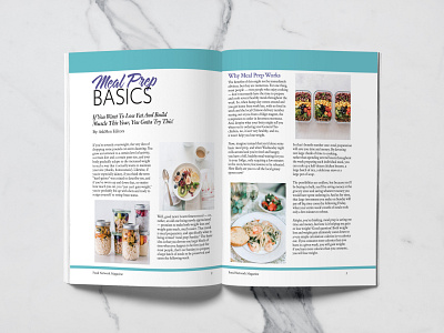 Meal Prep Magazine Layout design indesign magazine magazine design magazine layout meal prep