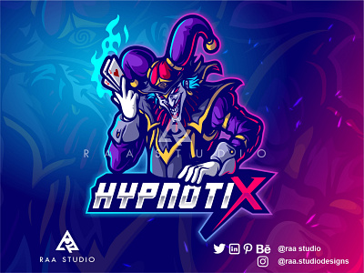 hypnotix baddas cartoon design esport ilustration esport logo gaming illustration jester logo mascot character sportlogo twitch vector youtube