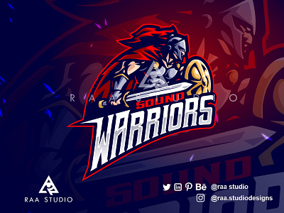 Sound Warriors baddas cartoon design esport ilustration esport logo fiverr gaming illustration logo mascot mascot character sportlogo upwork vector warrior