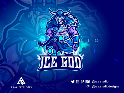 Ice God cartoon design esport ilustration esport logo gaming illustration logo mascot mascot character sportlogo vector viking