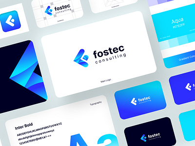 Fostec - Logo and Brand Guidelines app brand guideline brand guidelines brand identity branding business card consulting design fostec graphic design guidelines landing page logo logo design modern motion graphics professional social media uiux