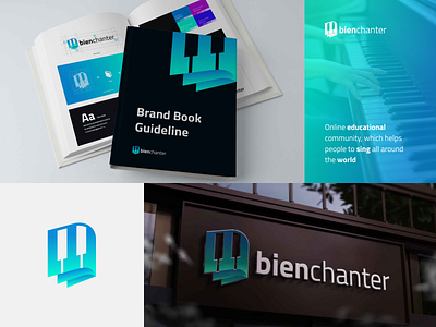 Bien Chanter - Logo and Brand Book Guideline app bien book brand book brand guideline brand guidelines brand identity branding business card chanter education graphic design guidelines illustration lesson logo logo design music presentation ui