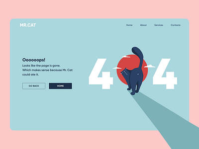 404 Page - Daily UI #008 404 404 error 404 error page 404 page cat daily ui 008 daily100challenge dailyui dailyui008 dailyuichallenge illustraion page not found