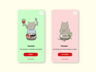 Flash Message - Daily UI #011 011 cat cats daily 100 challenge daily ui daily ui 011 dailyui dailyui 011 dailyui011 dailyuichallenge error flash flash message flash messages illustraion success