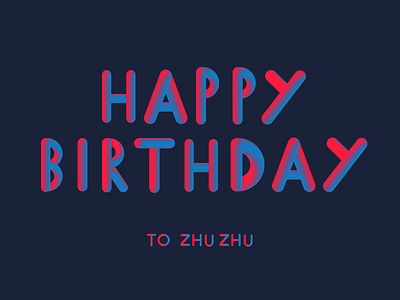 Happy Birthday to zhuzhu abstract alphabet graph