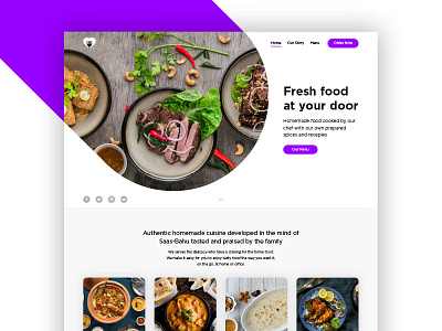 TFK Landing Page design food illustration landing page restaurant ui user experience user interface ux web website