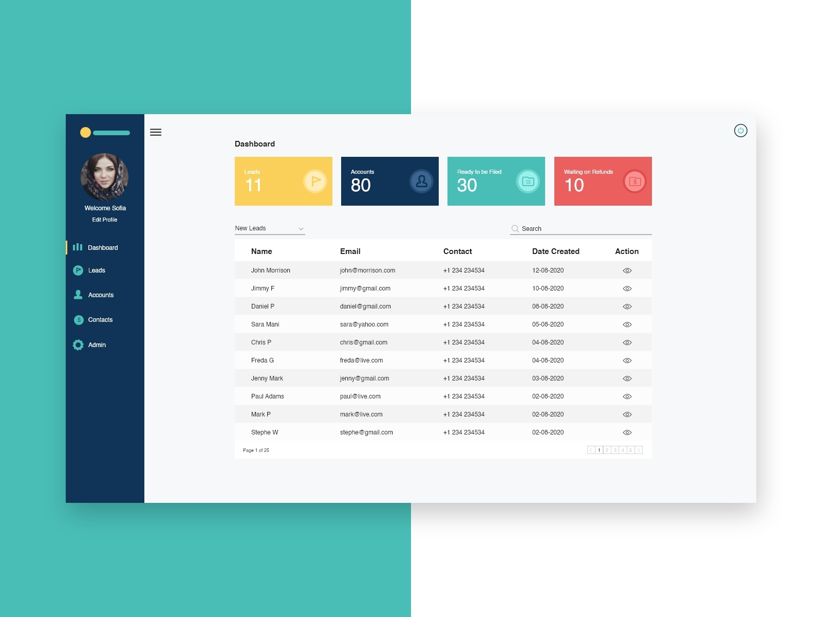 Dashboard - Tax Filing by Ingenious Branders on Dribbble